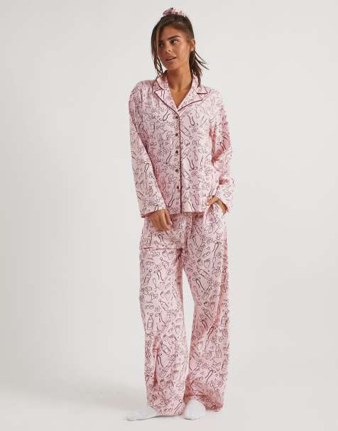 Skinnydip Girl dinner pyjama set in pink - view 1