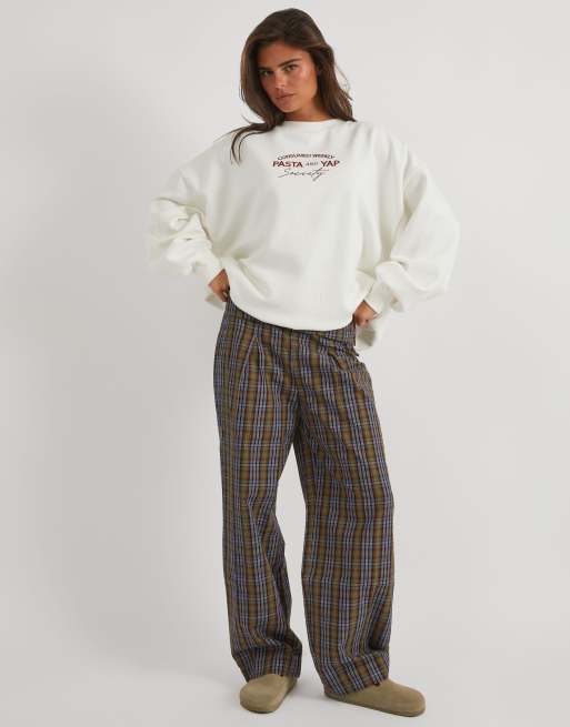 Skinnydip Girl dinner society sweatshirt in white, 2 of 2