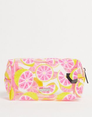 Skinnydip glitter grapefruit makeup bag