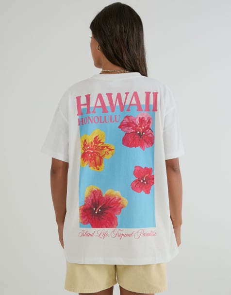 Skinnydip Hawaii poster t-shirt in white - view 1