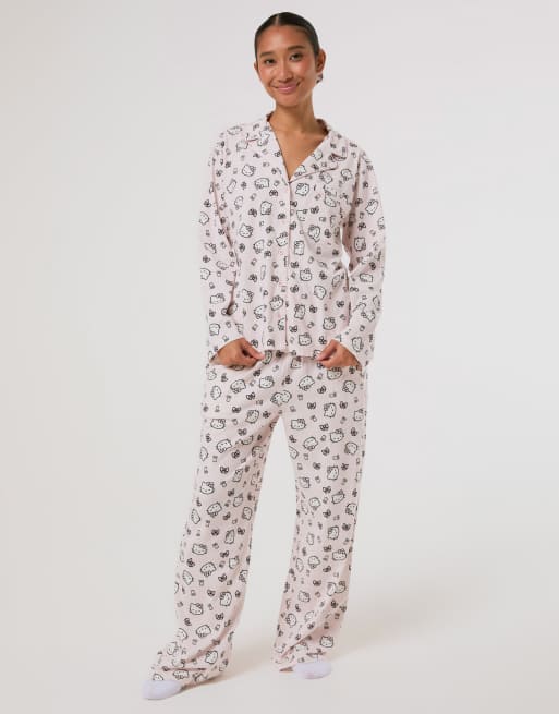 Skinnydip Hello kitty x skinnydip pyjama set with scrunchie in white, 4 of 4