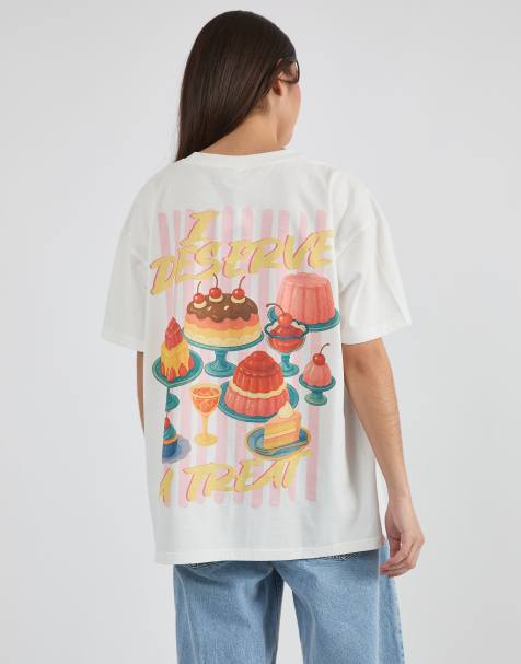 Skinnydip I deserve a treat t-shirt in white - view 1
