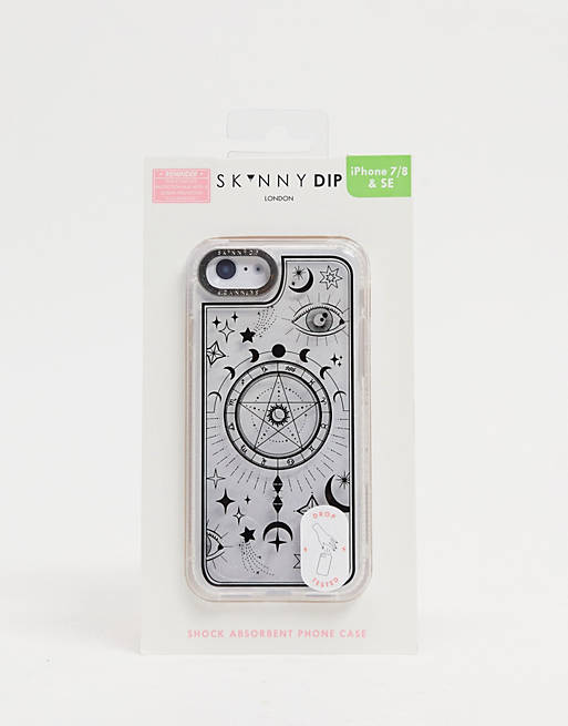 Skinnydip iPhone case in black astrology print