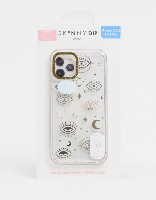 Skinnydip x Syd & Elle iPhone case in gold eye print