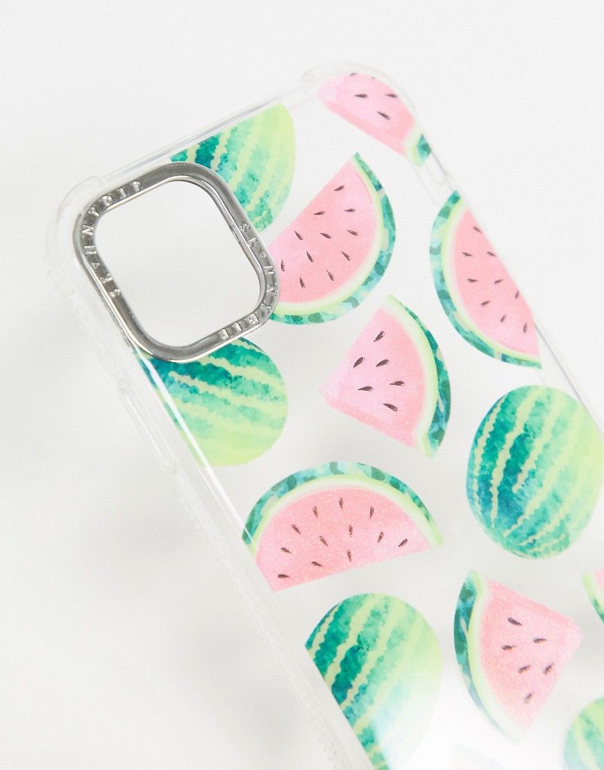 Skinnydip - iPhone-hoesje met watermeloenprint met glitter-Multi