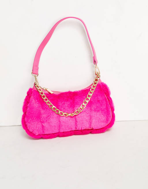 Skinnydip JT shoulder bag in fuchsia pink