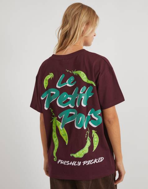 Skinnydip Le petit pois t-shirt in black