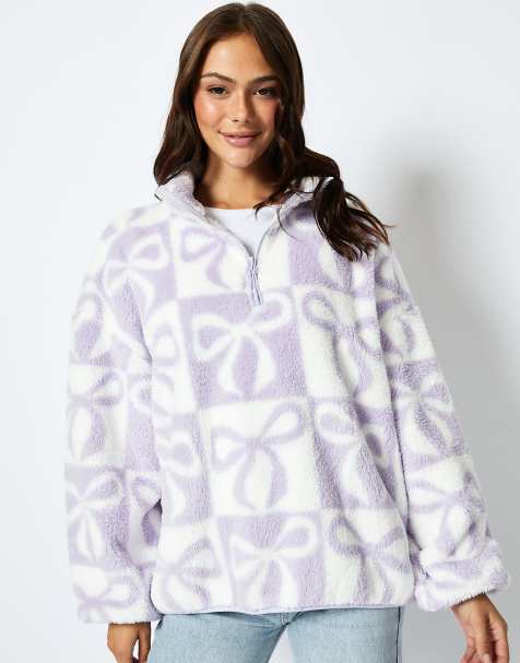Skinnydip London Bow Check Longline Fleece - view 1