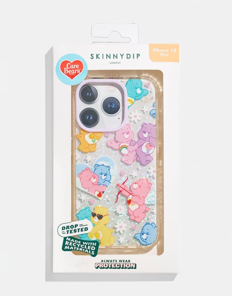 Skinnydip london care bears glitter shock iphone case in multi - view 1