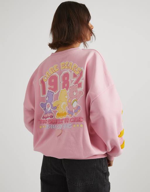 Skinnydip london care bears too sweet to care sweatshirt in pink in pink