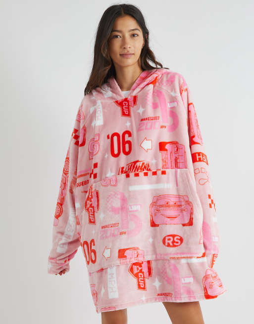 Skinnydip london cars pink blanket hoodie in pink - LPINK
