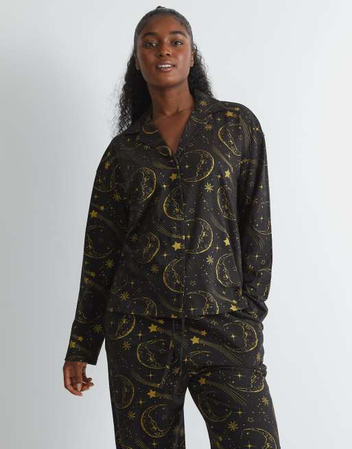 Skinnydip london celestial pyjama set in black in black - BLACK