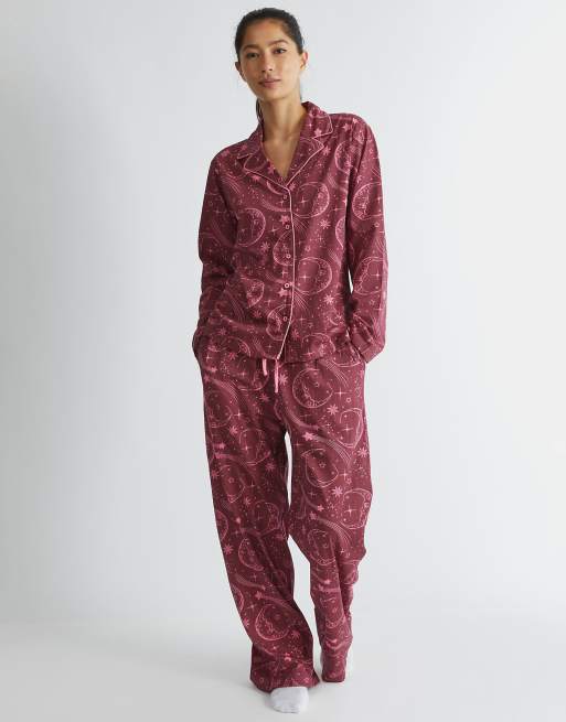 Skinnydip london celestial pyjama set in red in red - RED