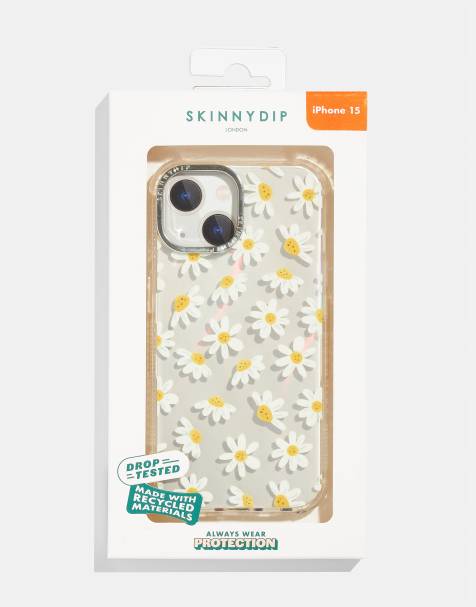 Skinnydip london cute daisy shock iphone case in white - view 1