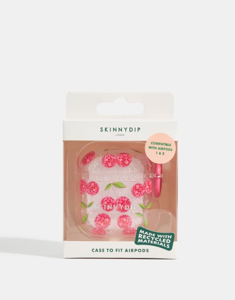 Skinnydip london disco cherries airpods case in pink - view 1