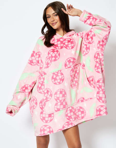 Skinnydip London Disco Cherry Blanket Hoodie in Pink - view 1