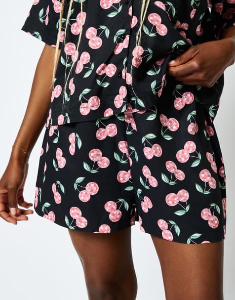Skinnydip London Disco Cherry Shorts in Black - view 1