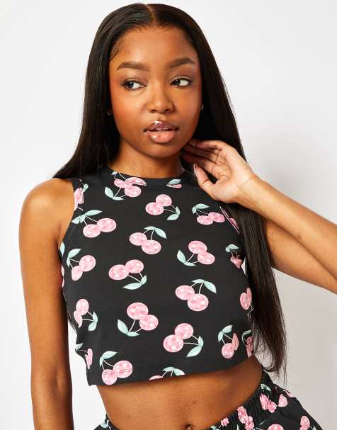 Skinnydip London Disco Cherry Vest in Charcoal - view 1