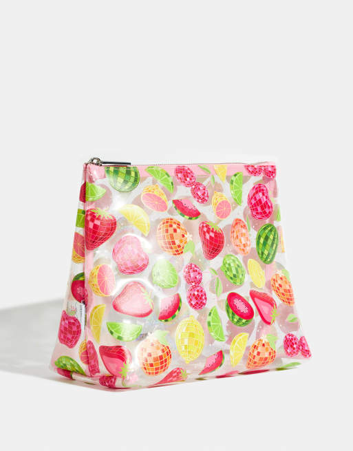 Skinnydip london disco fruit salad wash bag in pink , 2 of 3