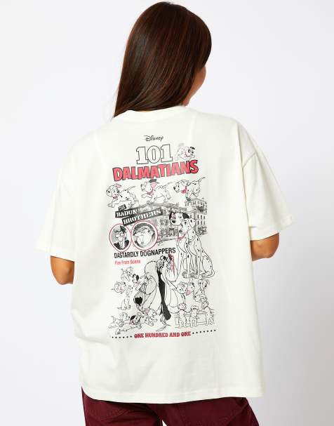 Skinnydip London Disney 101 Dalmatians Poster T-Shirt in Ecru - view 1
