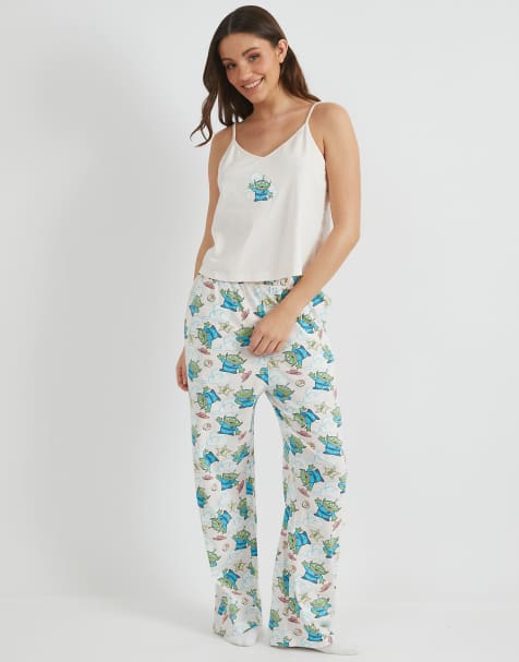 Skinnydip london disney aliens cami &trouser pyjama set in pink - view 1