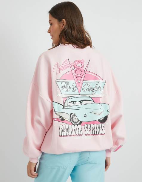 Skinnydip london disney cars flo's cafe sweatshirt in pink  - view 1
