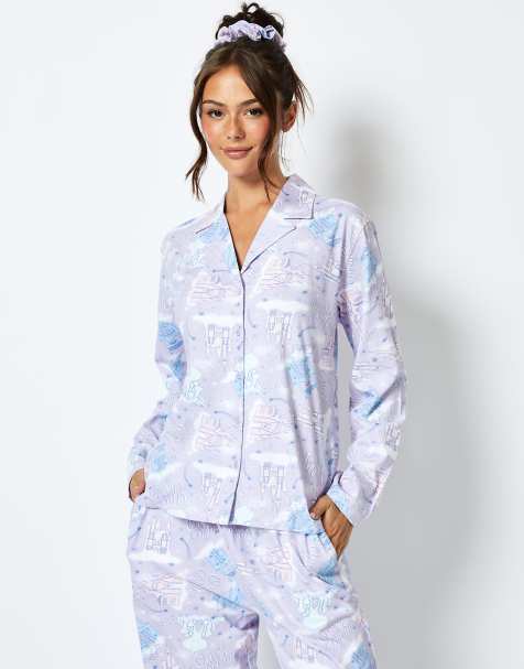 Skinnydip London Disney Castle Pyjama Set in Lilac - view 1