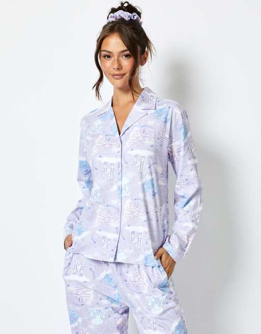 Skinnydip London Disney Castle Pyjama Set in Lilac
