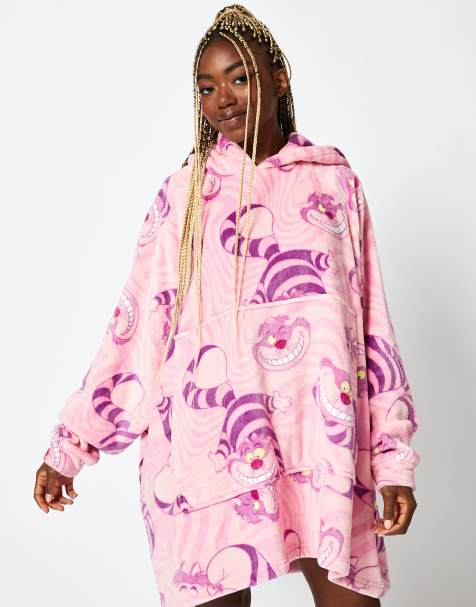 Skinnydip London Disney Cheshire Cat Blanket Hoodie in Pink - view 1
