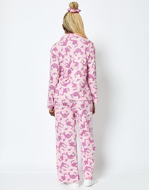 Skinnydip London Disney Cheshire Cat Pyjama Set in Pink, 2 of 4