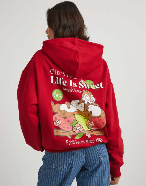 Skinnydip London Disney Chip N Dale Life Is Sweet Hoodie in Wine - view 1