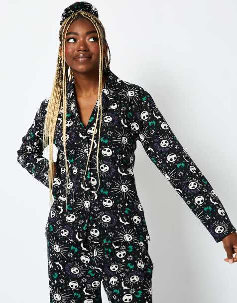 Skinnydip London Disney Jack Pyjama Set in Black - view 1