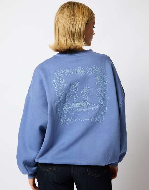 Skinnydip London Disney Lady in The Tramp Timeless Love Vintage Sweatshirt in Blue - view 1