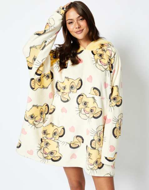 Skinnydip London Disney Simba Blanket Hoodie in Cream - view 1