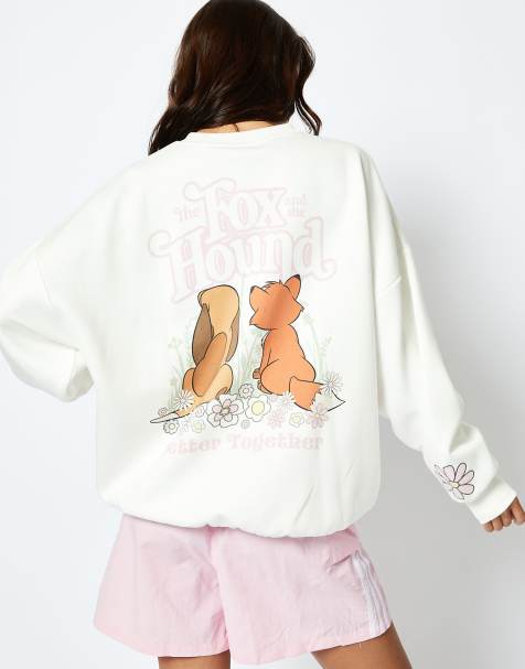 Skinnydip London Disney The Fox and the Hound Sweatshirt in Ecru - view 1