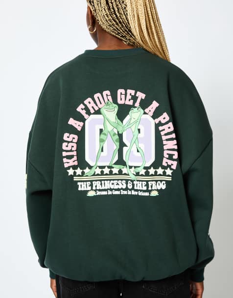 Skinnydip London Disney The Princess & The Frog Sweatshirt in Green - view 1