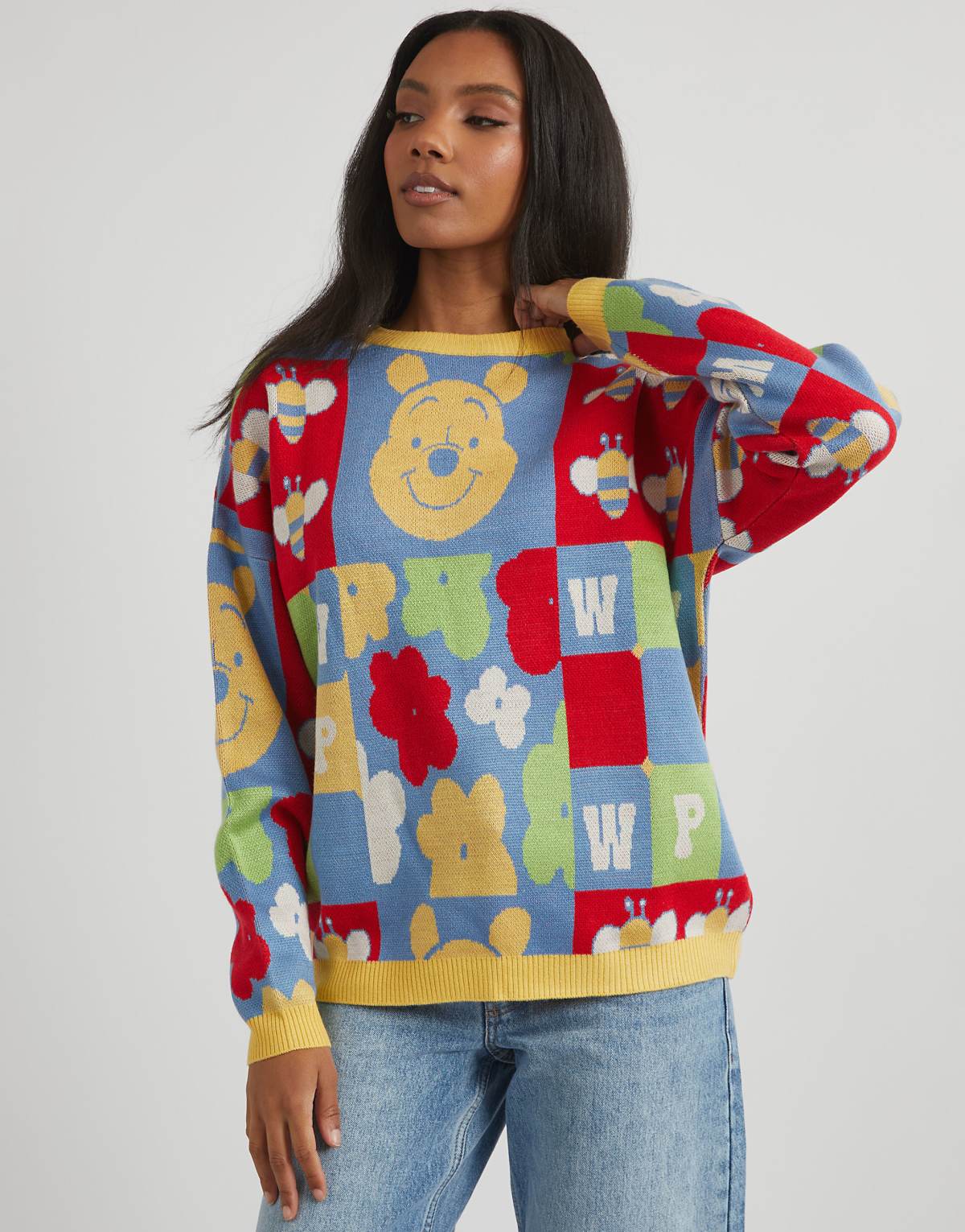 Skinnydip london disney winnie the pooh knitted jumper in yellow