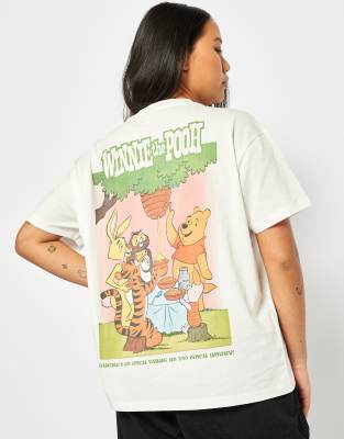 Skinnydip London Disney Winnie The Pooh Poster T-Shirt in Ecru - view 1