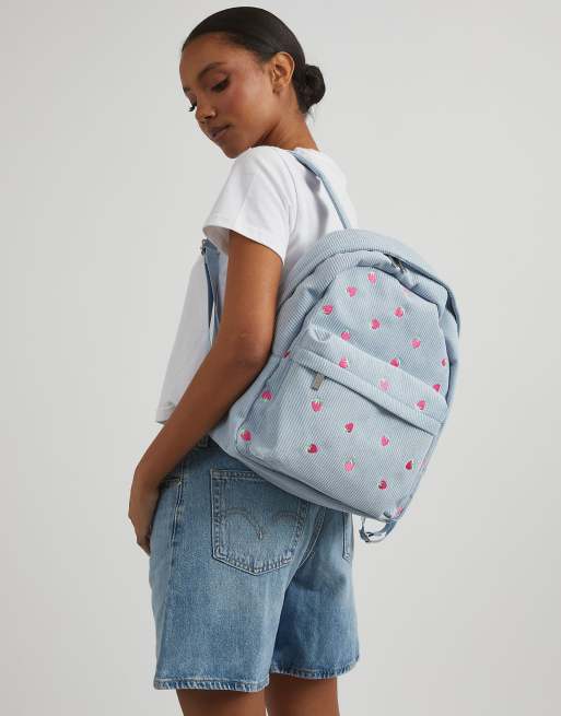 Skinnydip london ditsy strawberry backpack in blue, 3 of 4