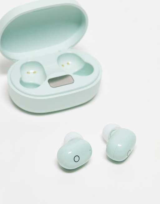 Skinnydip London earbuds in light green ASOS