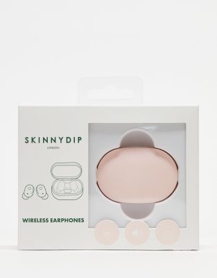 Skinnydip London earbuds in pink