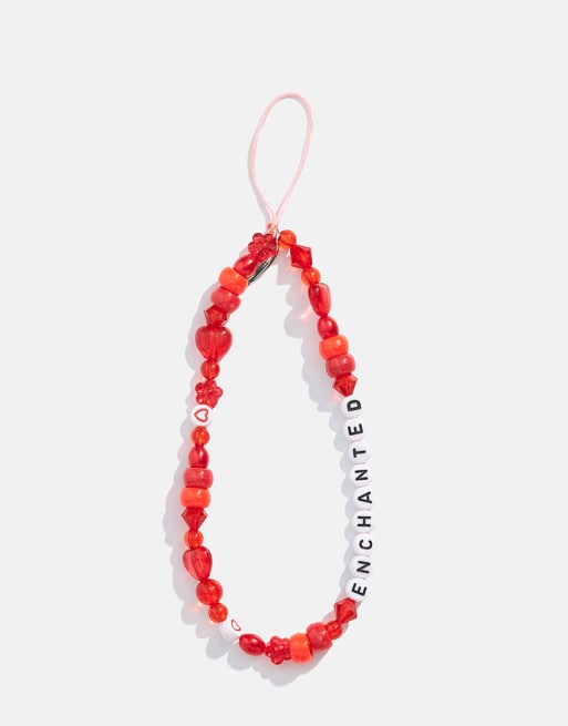Skinnydip London Enchanted Red Beaded Phone Strap