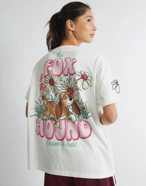 Skinnydip london fox and the hound flower t-shirt in white
