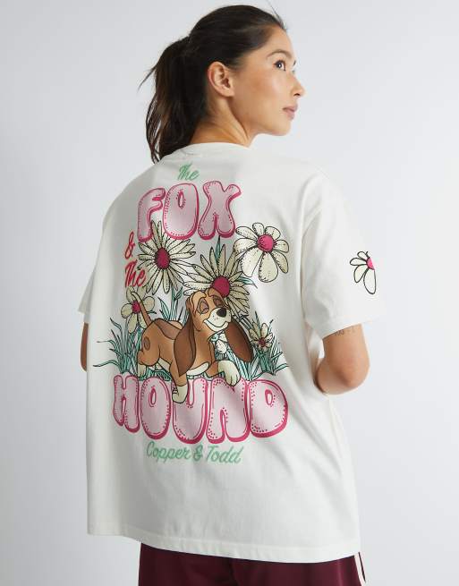 Skinnydip london fox and the hound flower t-shirt in white - WHITE