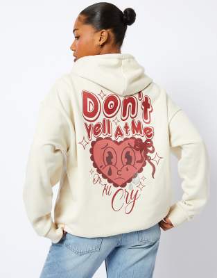 Skinnydip London Girls Don’t Cry Hoodie in Cream - view 1