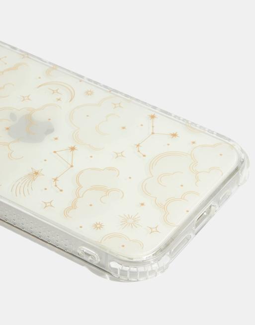 Skinnydip london gold celestial cloud shock iphone case in gold ASOS