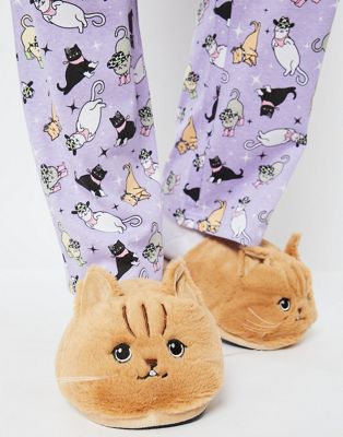 Skinnydip london happy cat slippers