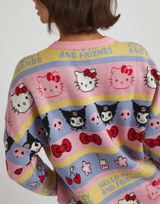 Skinnydip london hello kitty stripe knitted jumper in multi | ASOS