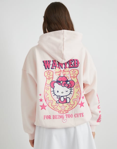 Skinnydip london hello kitty wanted hoodie in pink - view 1