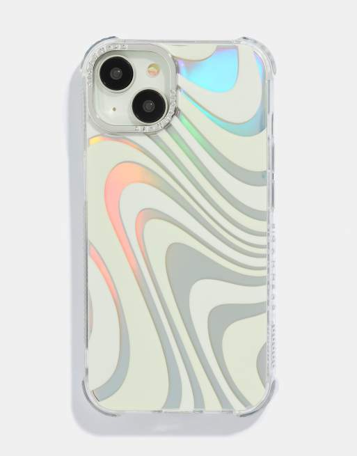 Skinnydip London Holo Off White Swirl Shock iPhone Case